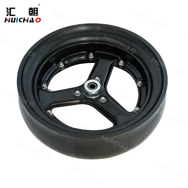 HUICHAO Steel Rim Rubber Tire Gauge Wheel Assembly